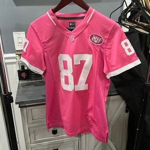 Pink Eric Decker Jets jersey